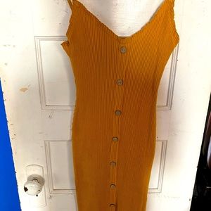 Mustard straps dress